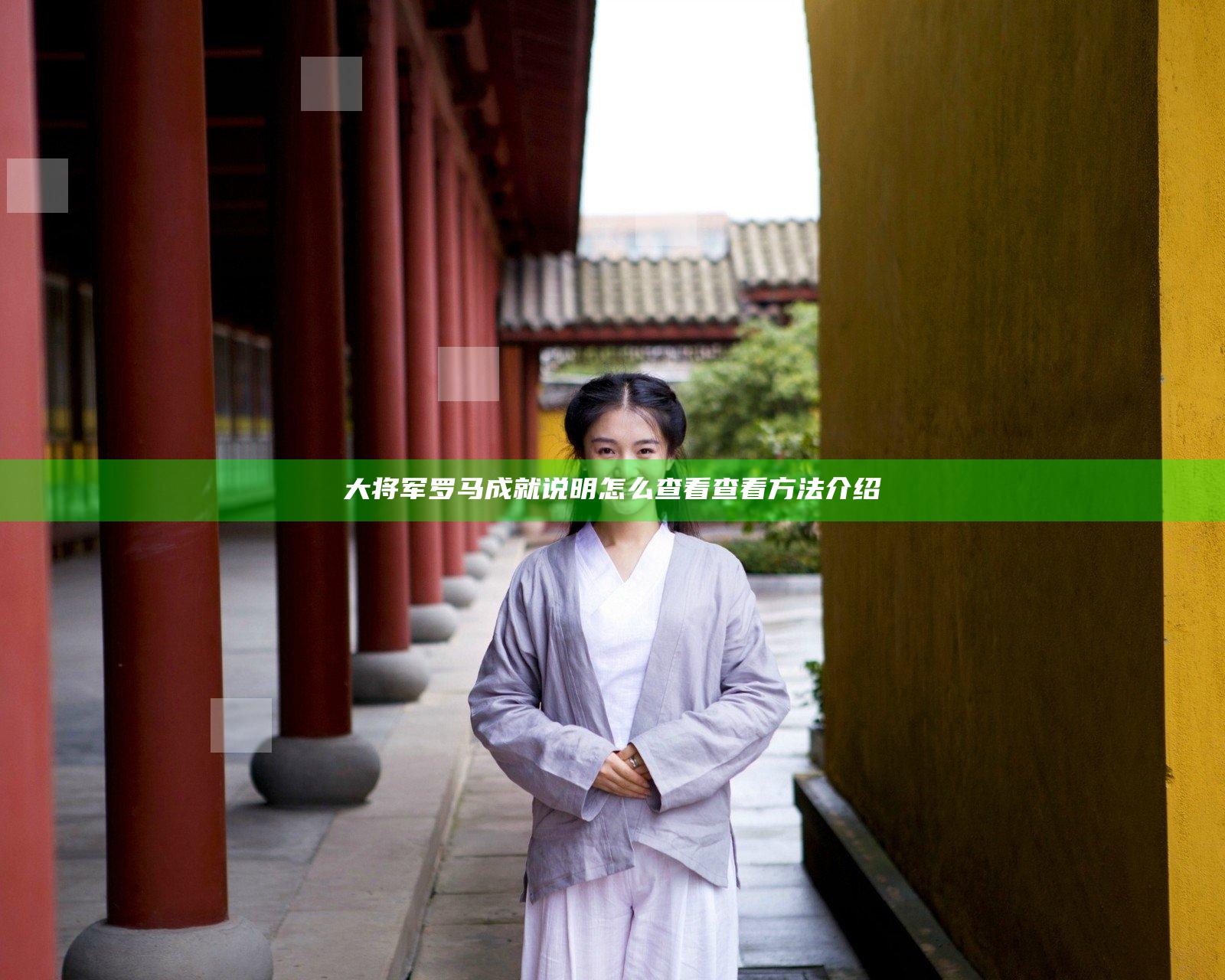 大将军罗马成就说明怎么查看 查看方法介绍